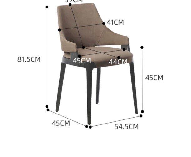 AMORA Modern Leather Dining Chair
