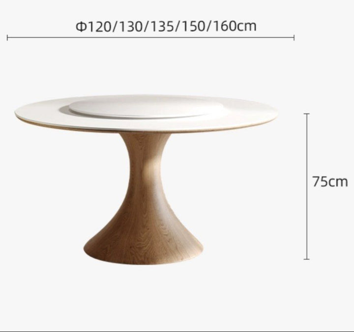 MILTON Japandi Sintered Stone Round Dining Table