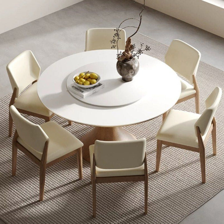 MILTON Japandi Sintered Stone Round Dining Table