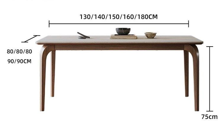 YONAS Modern Travertine Dining Table