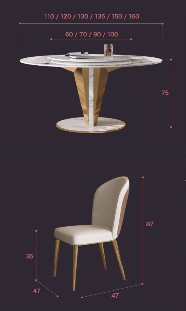 MALU Luxury Sintered Stone Dining Table