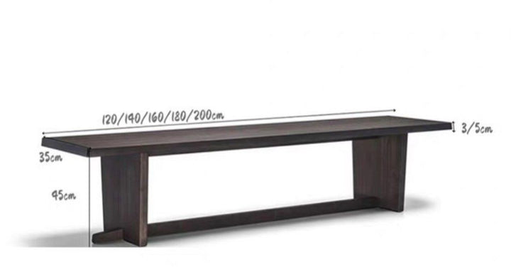 FINCH Rustic Solid Wood Bench