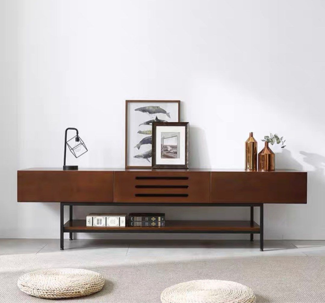 VALTIN Industrial Solid Wood TV Console