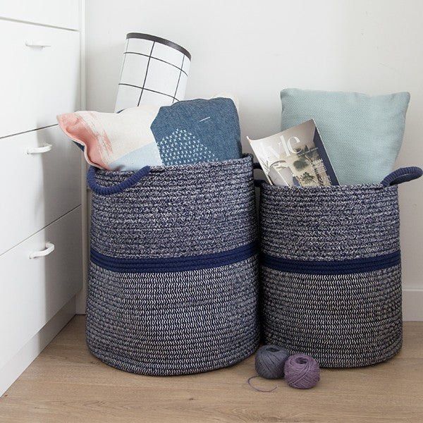 MARARINE Cotton Storage Basket (Set of 2)