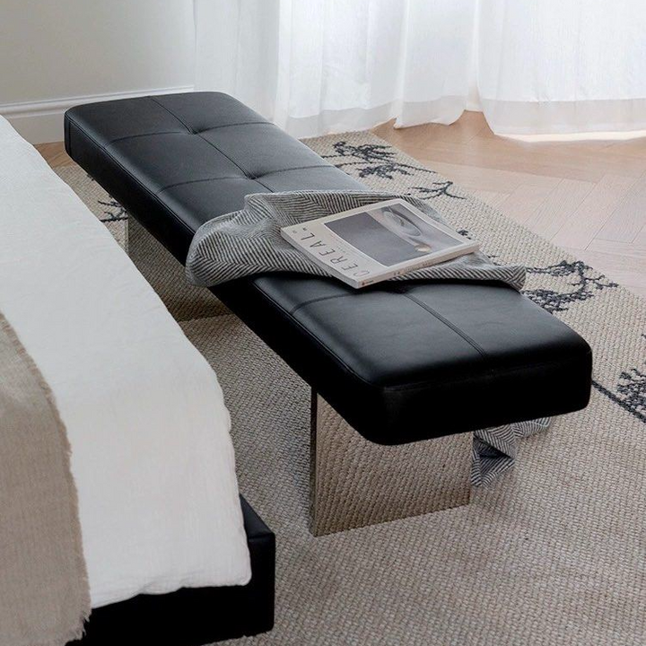 EVANDRA Modern Leather Bench