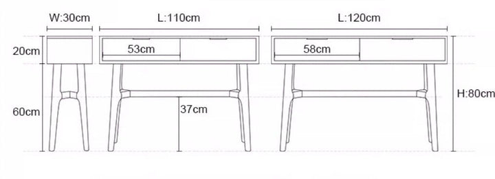 ARVID Vintage Solid Wood Console Table