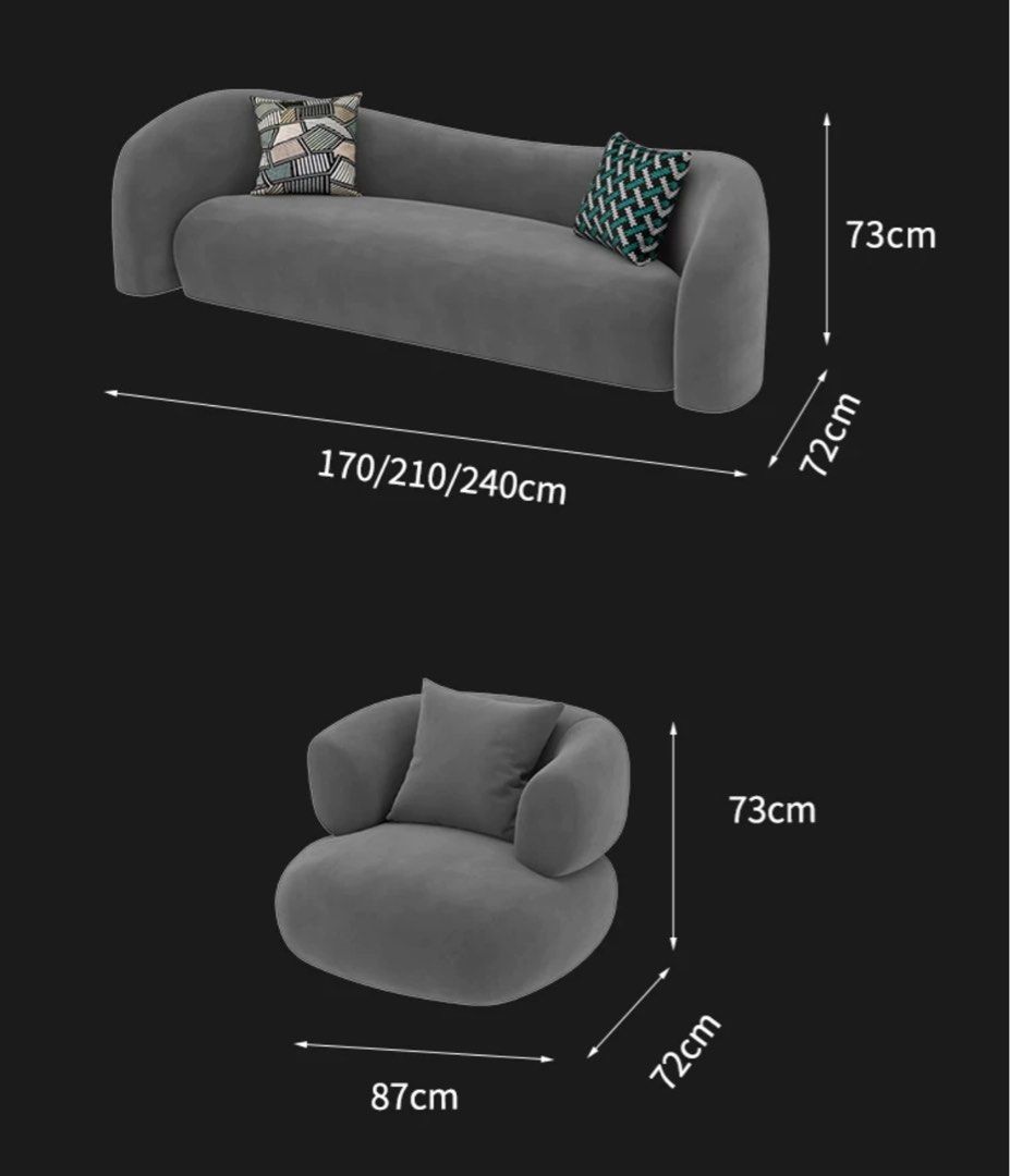 MARSHEL Modern Velvet Sofa