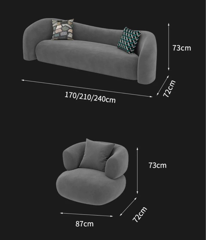MARSHEL Modern Velvet Sofa