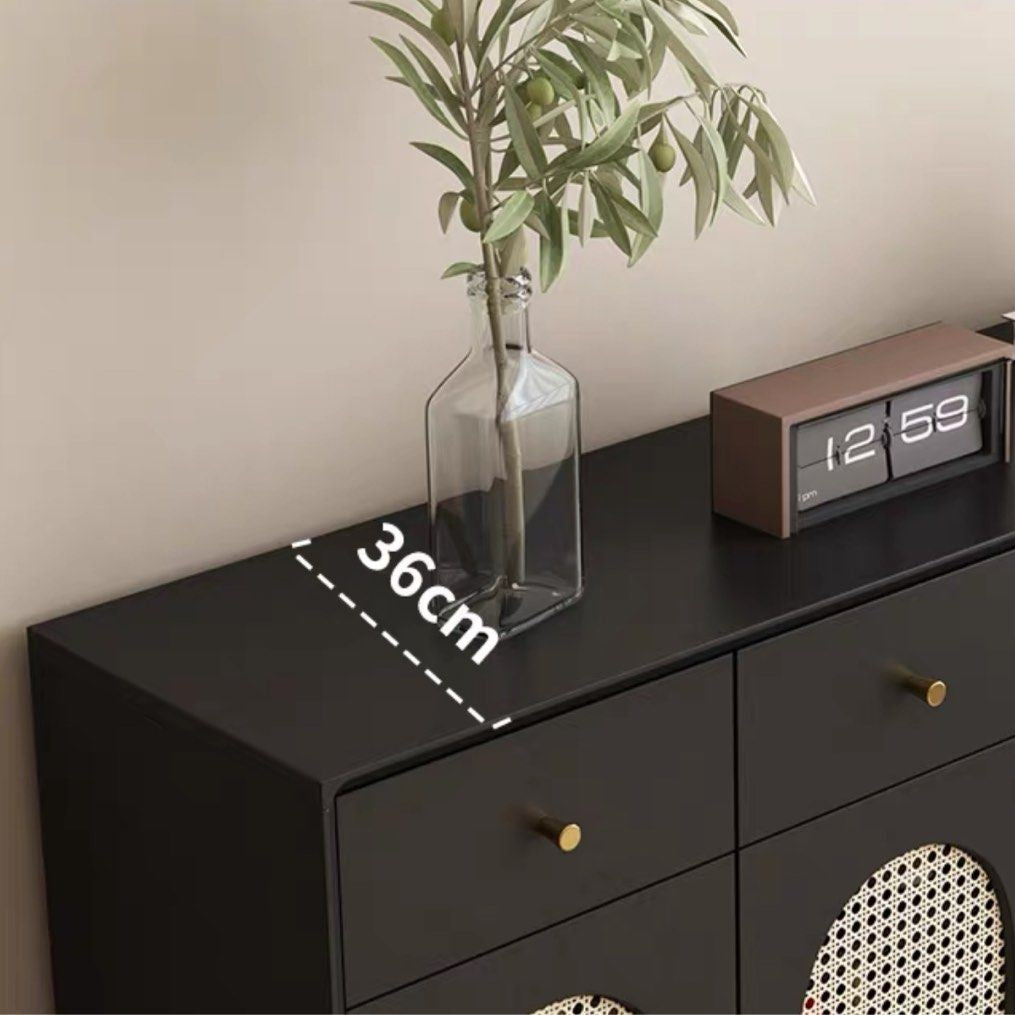 MASEY Modern Rattan Shoe Cabinet