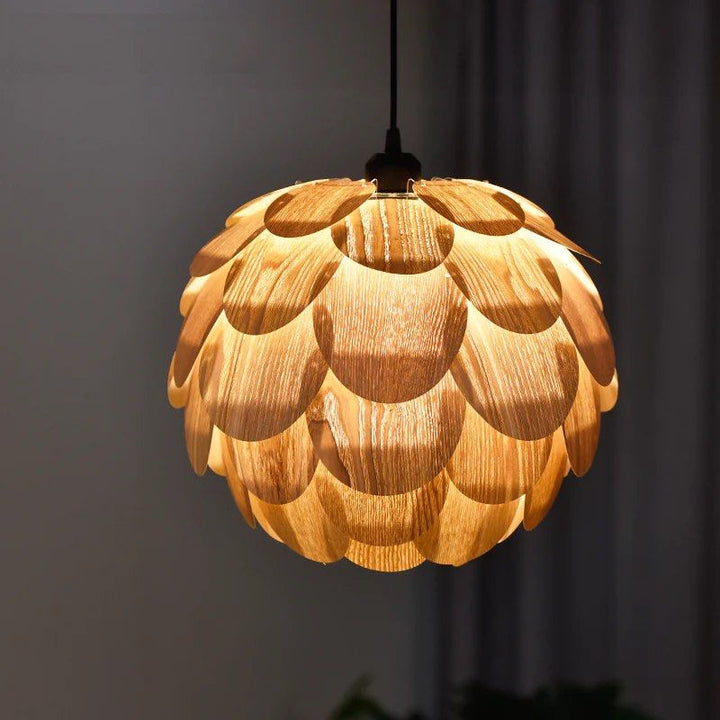 MAVA Single Globe Pendant with Scale Accents