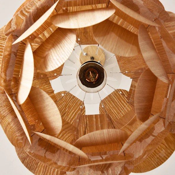 MAVA Single Globe Pendant with Scale Accents