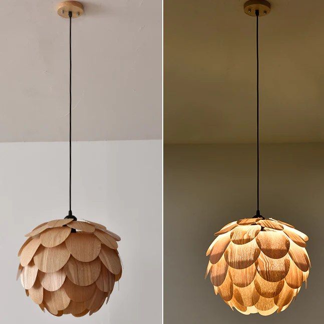 MAVA Single Globe Pendant with Scale Accents
