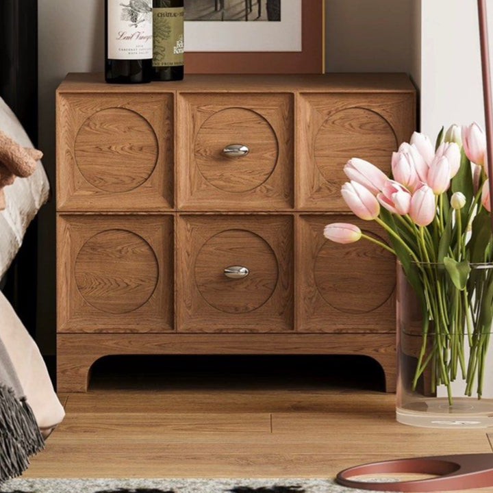 MELLO Modern Solid Wood Bedside Table