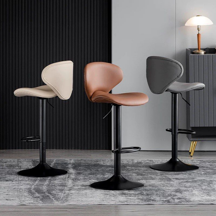TECCA Modern Leather Bar Stool