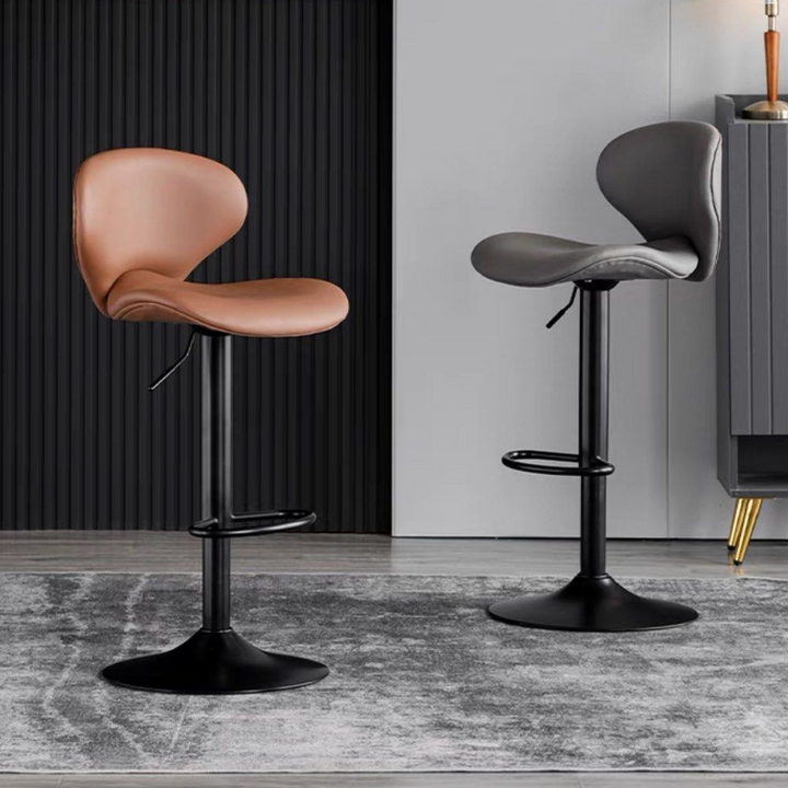 TECCA Modern Leather Bar Stool