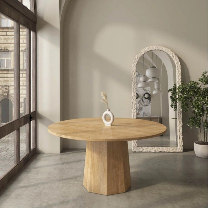 ARK Modern Round Solid Wood Dining Table