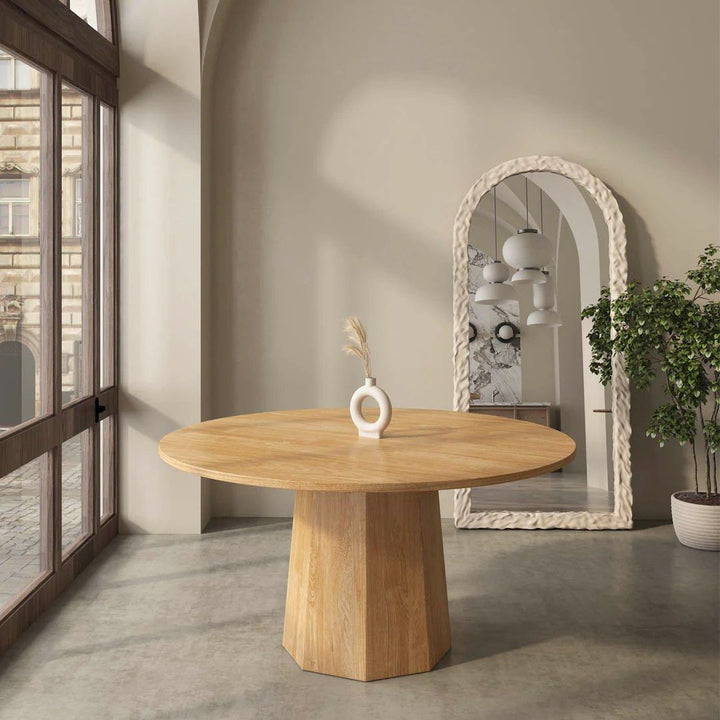 ARK Modern Round Solid Wood Dining Table