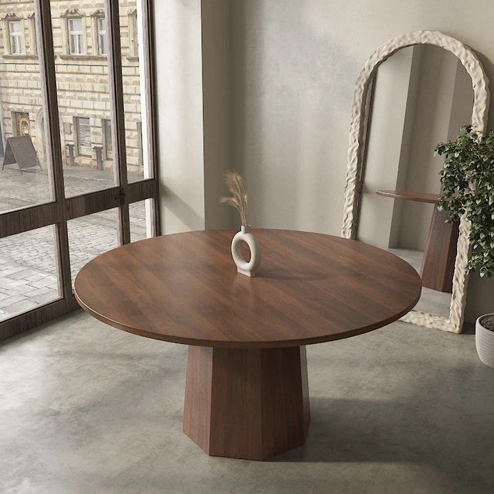 ARK Modern Round Solid Wood Dining Table