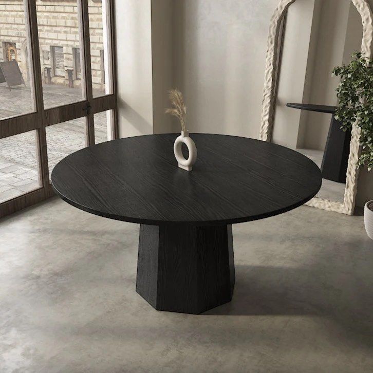 ARK Modern Round Solid Wood Dining Table