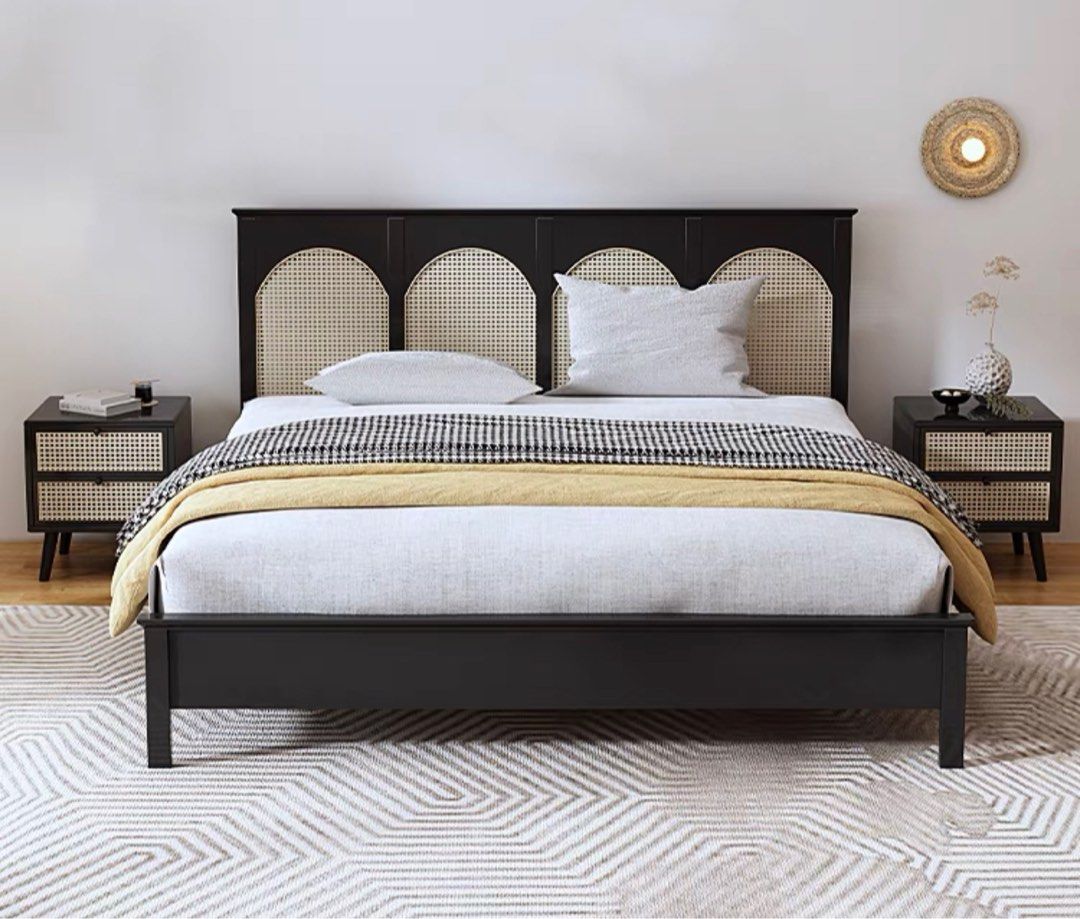 MENADE Rustic Bedframe With Storage