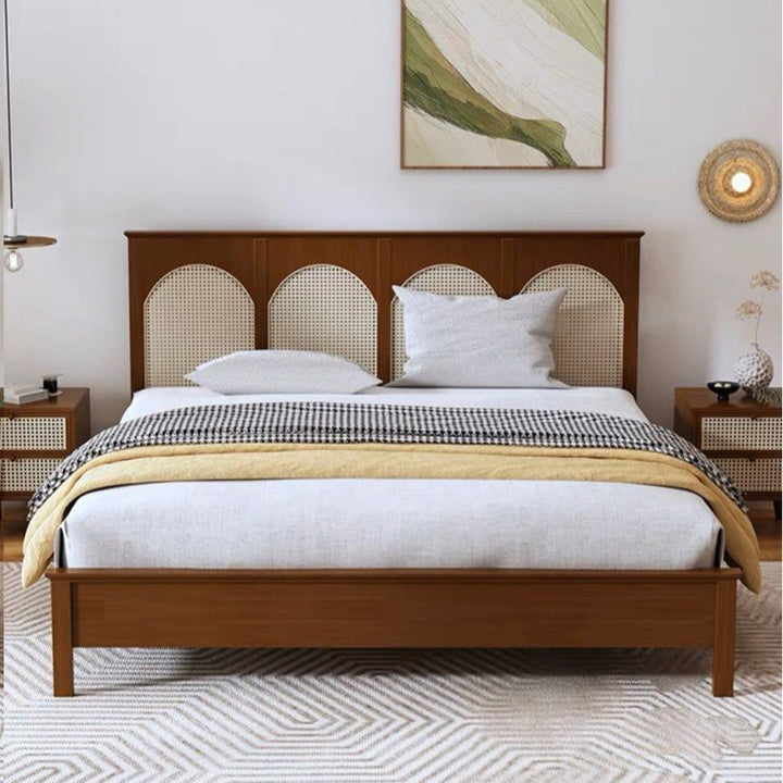 MENADE Rustic Bedframe With Storage