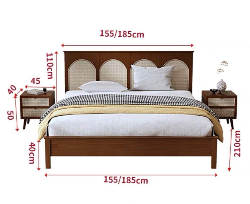 MENADE Rustic Bedframe With Storage