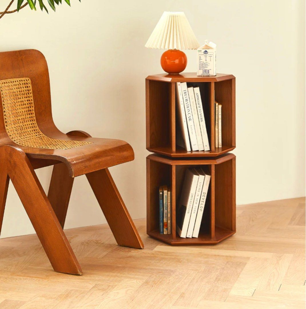 MERCIUS Revolving Geometric Bookcase