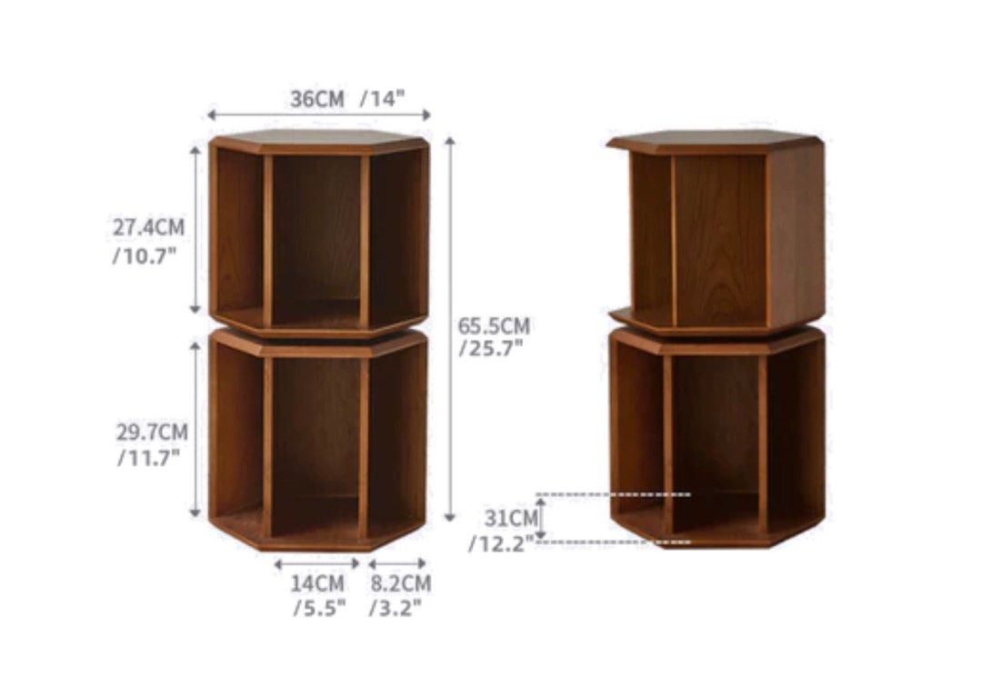MERCIUS Revolving Geometric Bookcase