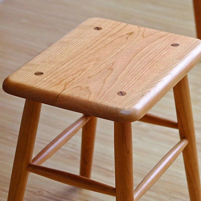 WREN Rectangular Solid Wood Stool