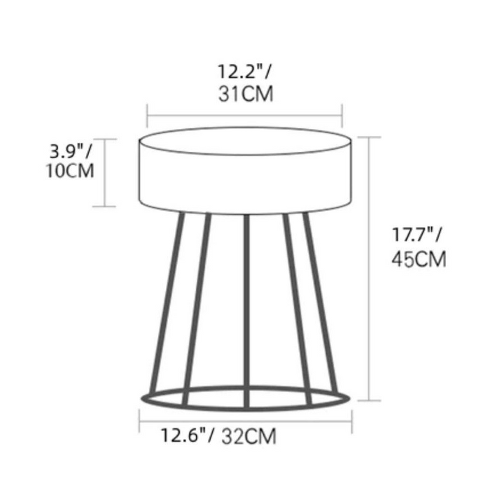 ALVAREZ Versatile Round Nightstand