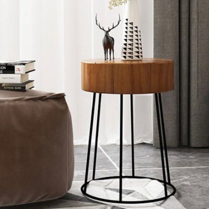 ALVAREZ Versatile Round Nightstand