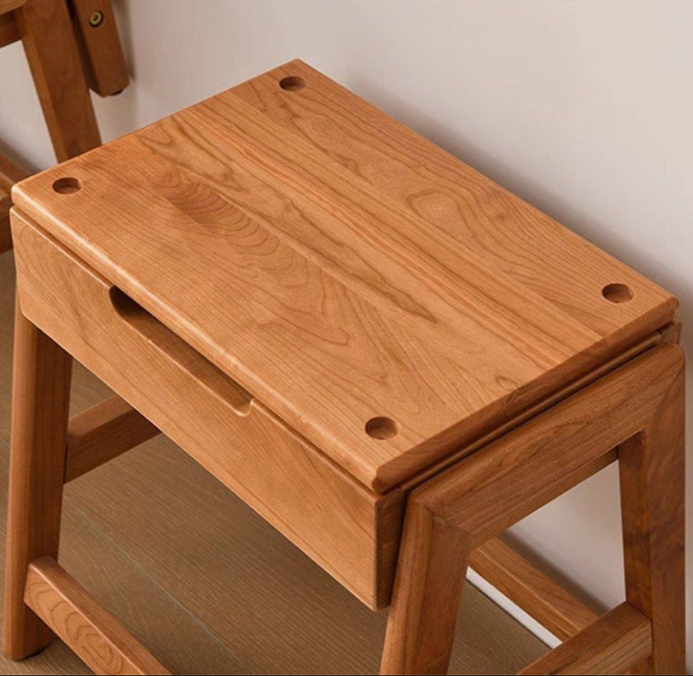 ZAYNE Stackable Solid Wood Stool Storage