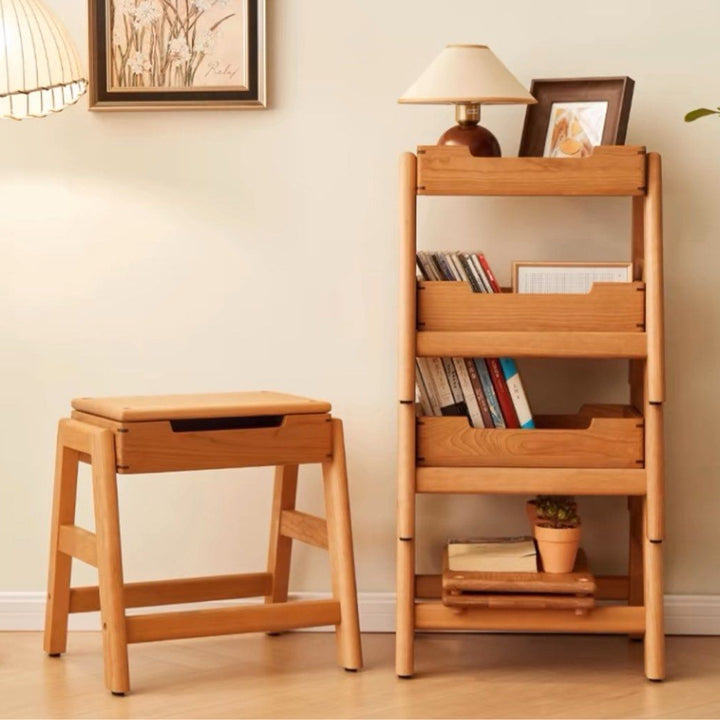 ZAYNE Stackable Solid Wood Stool Storage