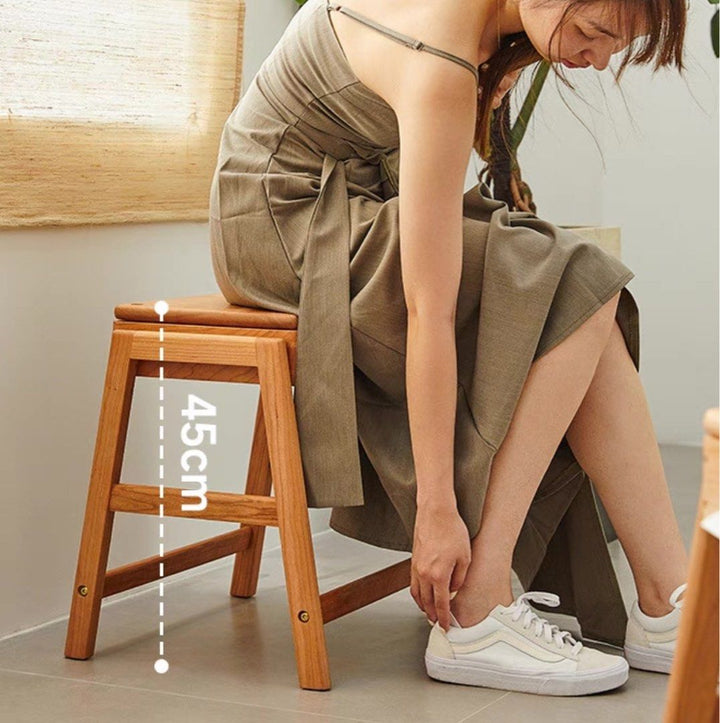 ZAYNE Stackable Solid Wood Stool Storage