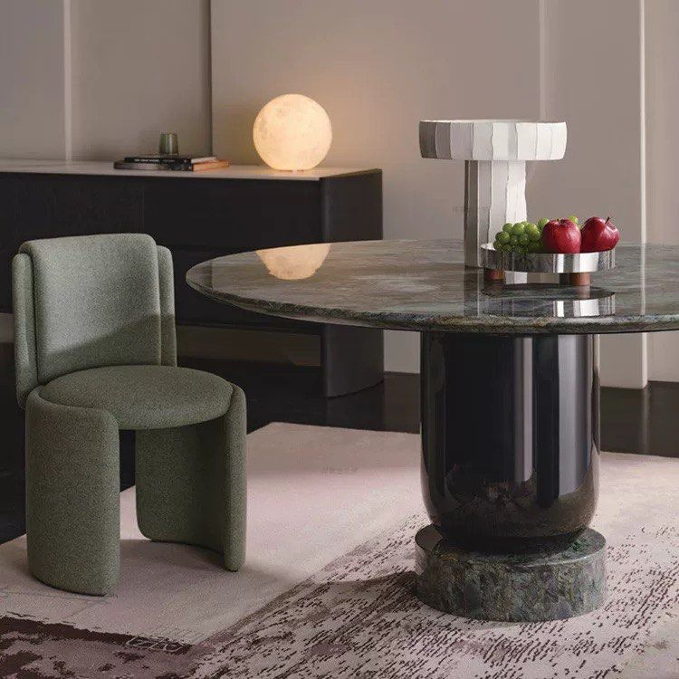 QUINCY Modern Round Marble Dining Table
