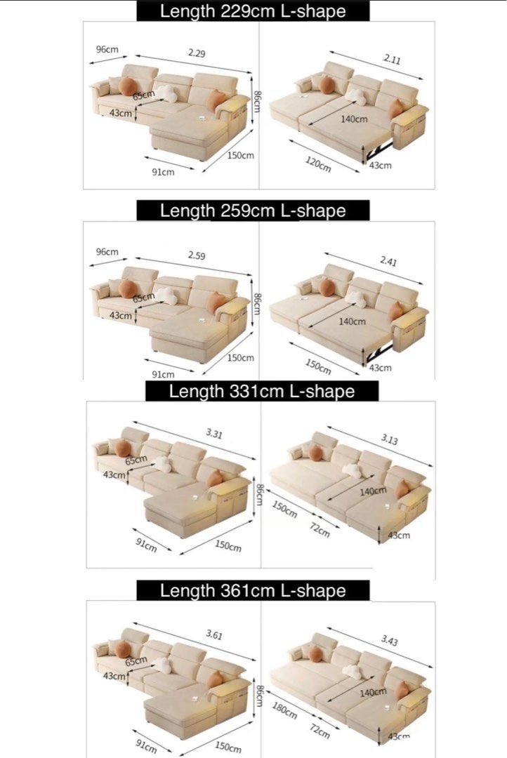 TALISSE Modern Sofa Bed With Storage