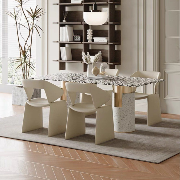WILLOW Modern Terrazzo Marble Dining Table