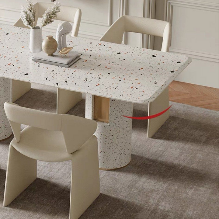 WILLOW Modern Terrazzo Marble Dining Table