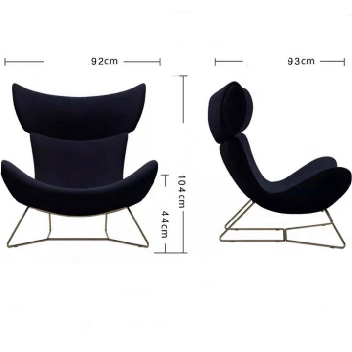 KENNETH Designer Lounge Chair With Ottoman