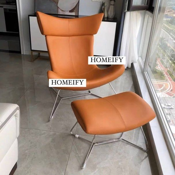 KENNETH Designer Lounge Chair With Ottoman