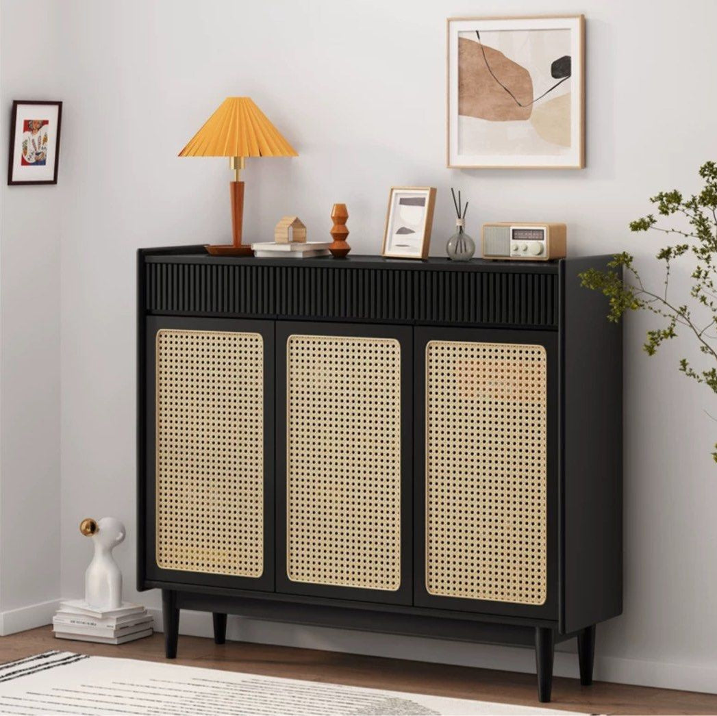 MOVAIS Rustic Solid Wood Shoe Cabinet