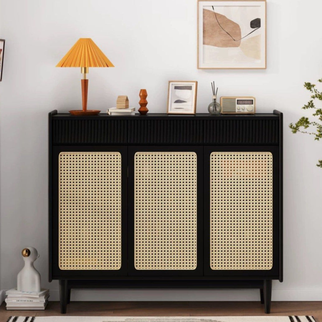 MOVAIS Rustic Solid Wood Shoe Cabinet