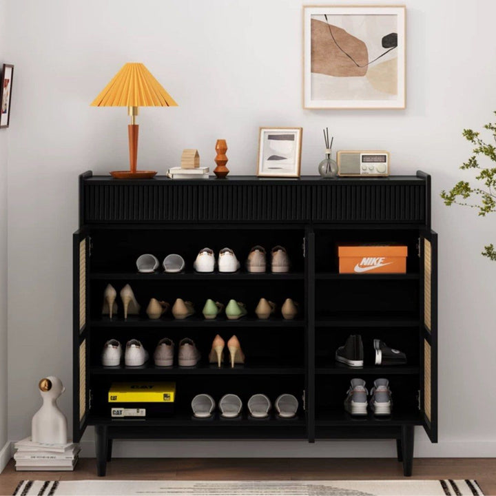 MOVAIS Rustic Solid Wood Shoe Cabinet