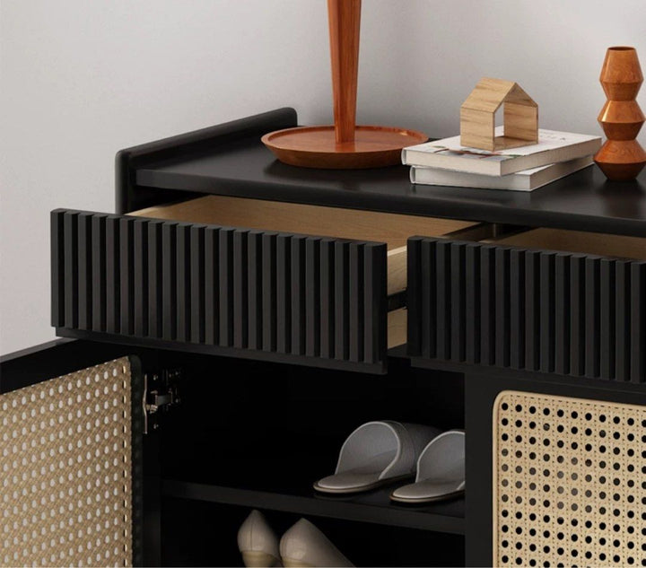 MOVAIS Rustic Solid Wood Shoe Cabinet