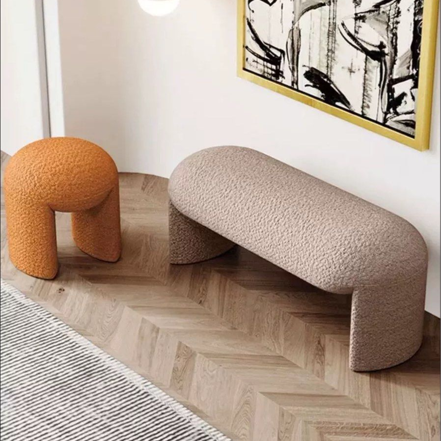 NAVEEN Modern Boucle Bench – Radical Homes