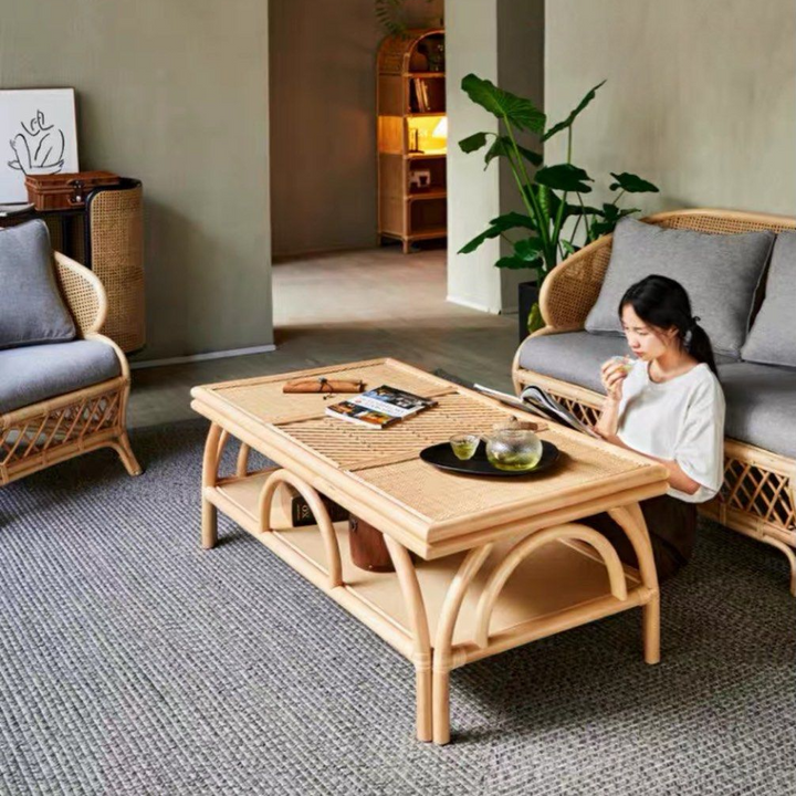 AOZORA Japandi Rattan Sofa