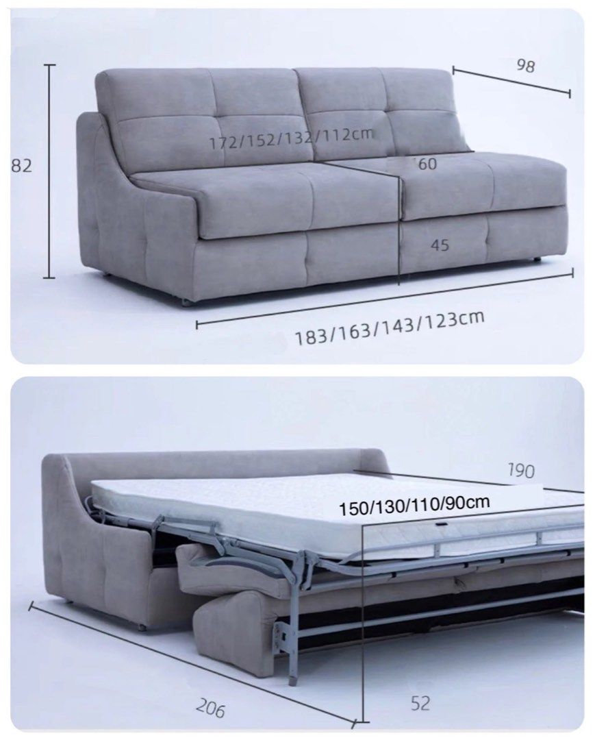 OLIVARO Sofa Bed With Mattress