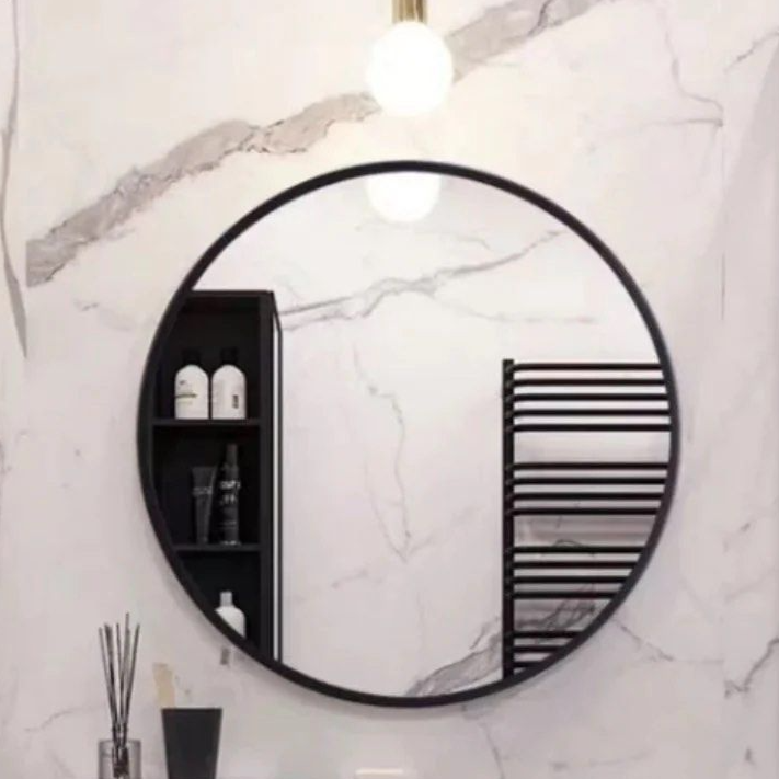 NAHER Industrial Round Wall Mirror
