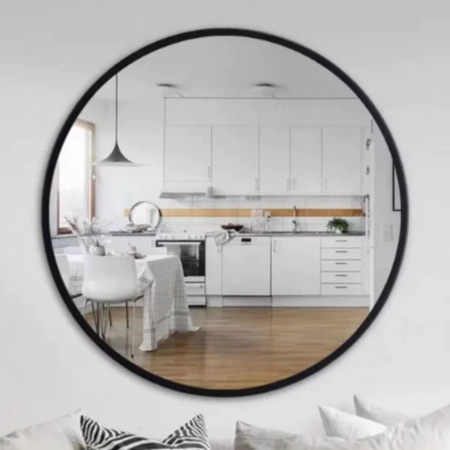 NAHER Industrial Round Wall Mirror
