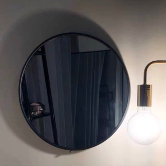 NAHER Industrial Round Wall Mirror
